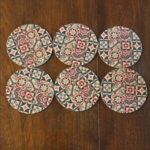 Set of 6 Cork Patterned Coasters